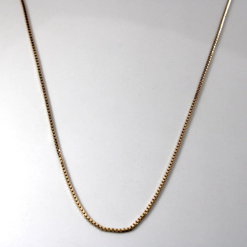dainty gold anchor bracelet 10k Yellow Gold Box Chain | 25"|