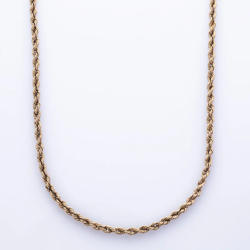 dainty sapphire stacking rings 10k Yellow Gold Rope Chain | 27" |