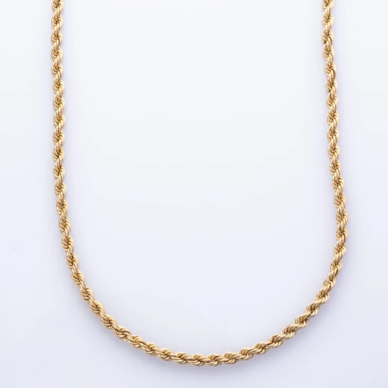 black stainless steel signet ring 10k Yellow Gold Rope Chain | 20" |