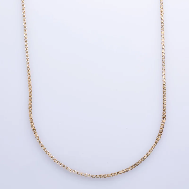 modern geometric earrings gold 10k Yellow Gold Cable Chain | 20" |