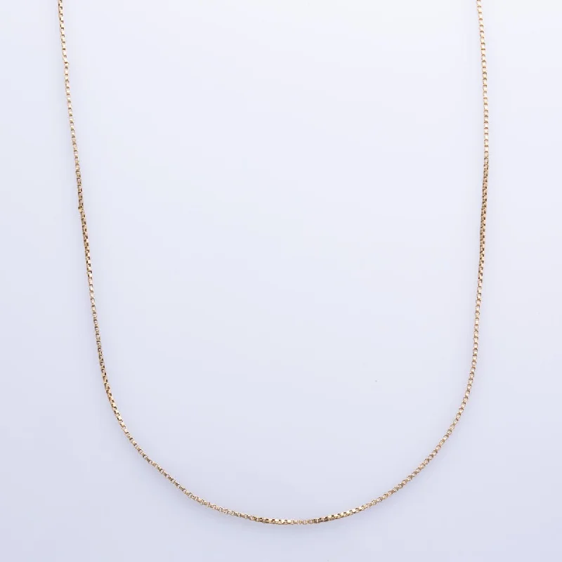 handmade lava stone bracelet 10k Yellow Gold Box Chain | 19" |
