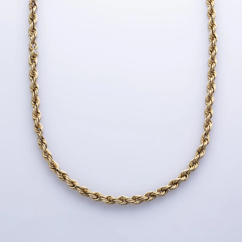 black diamond stud earrings 10k Yellow Gold Rope Chain | 19" |