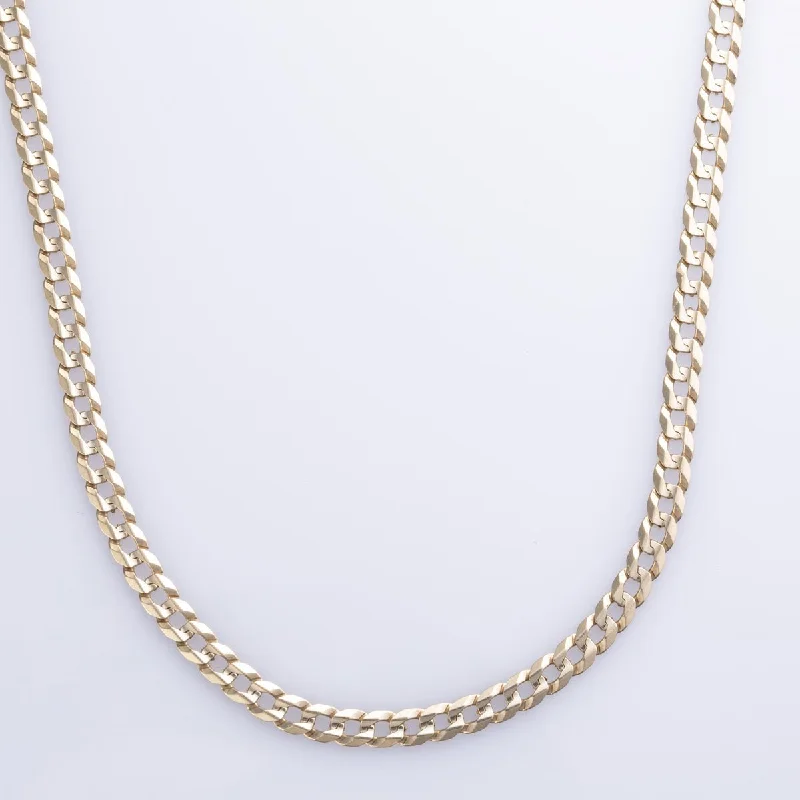 layered gold coin pendant necklace 10k Yellow Gold Cuban Chain | 24" |