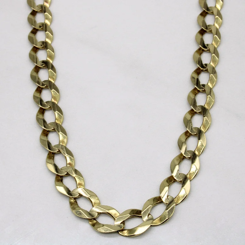 handcrafted silver cross pendant 10k Yellow Gold Cuban Link Chain | 25" |