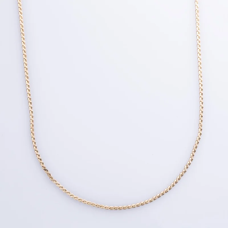 vintage-inspired gold locket 10k Yellow Gold Curb Chain | 24" |