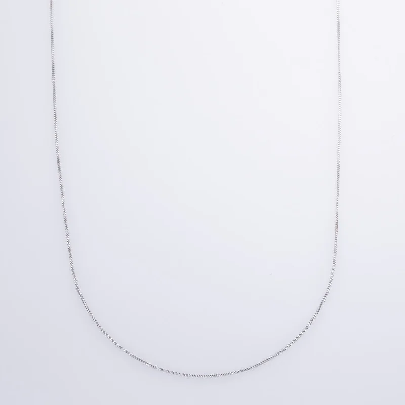 silver infinity knot ring 10k White Gold Curb Chain | 18" |