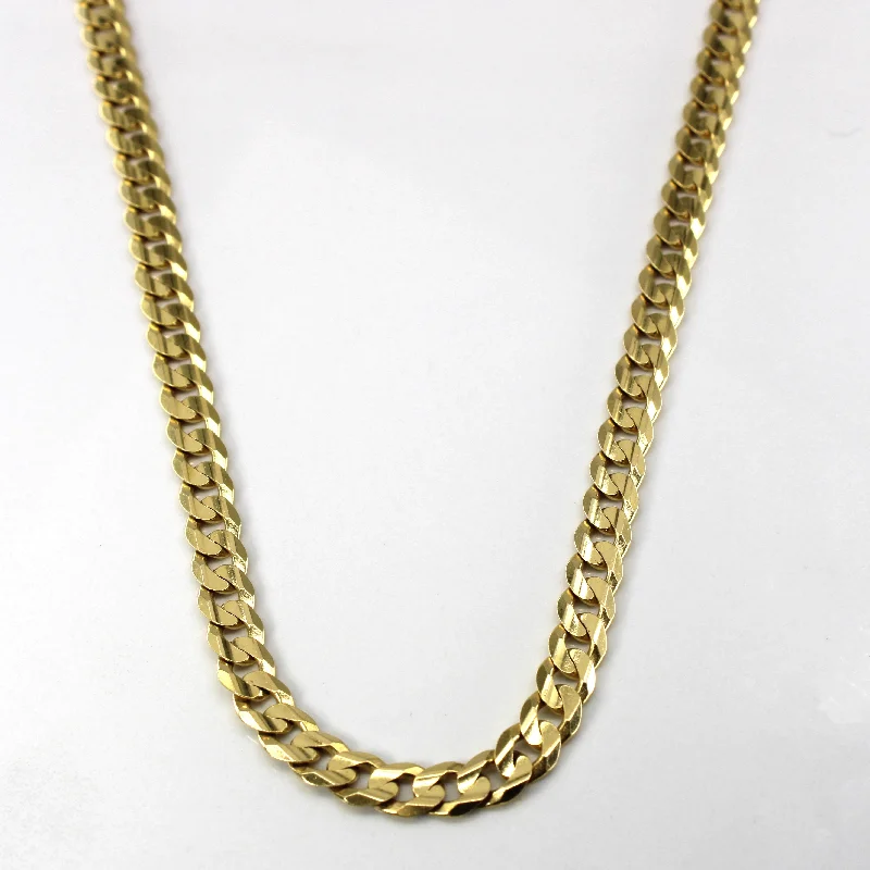 gold-plated figaro chain 10k Yellow Gold Curb Link Chain | 22"|
