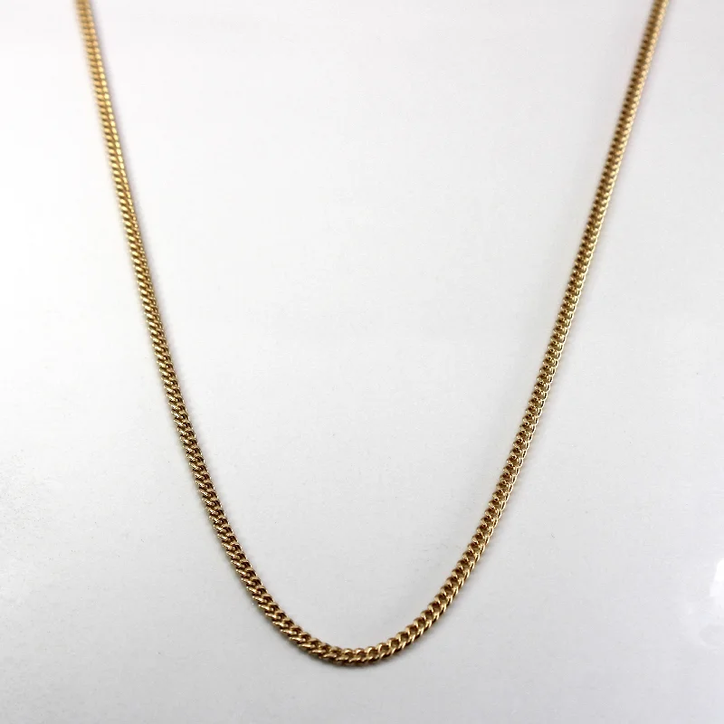 vintage-inspired pearl brooch 10k Yellow Gold Curb Link Chain | 24"|