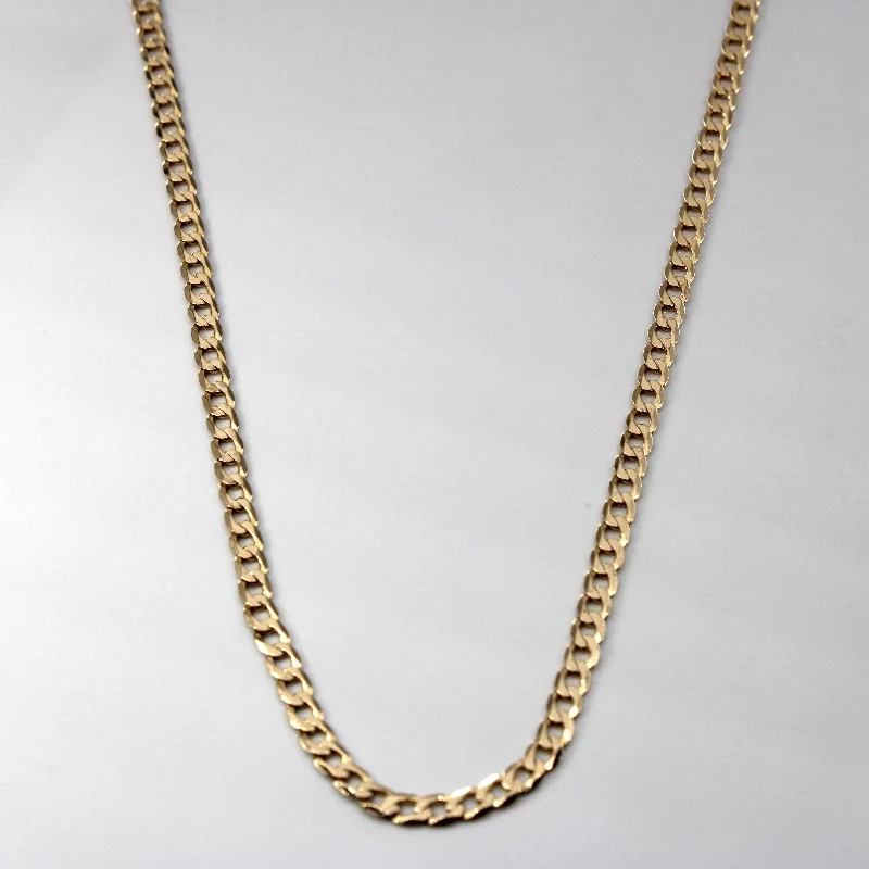 gemstone stacking rings colorful 10k Yellow Gold Curb Link Chain | 20"|