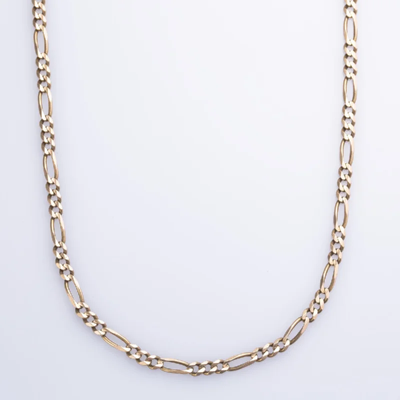 simple crescent moon ring 10k Yellow Gold Figaro Chain | 19" |