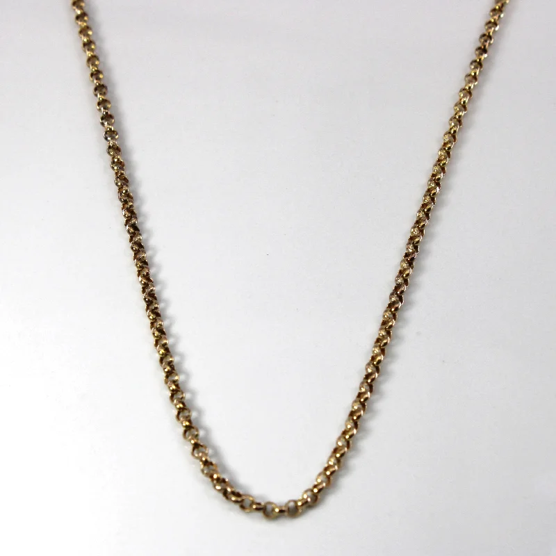 vintage emerald cocktail ring 10k Yellow Gold Rolo Chain | 18"|