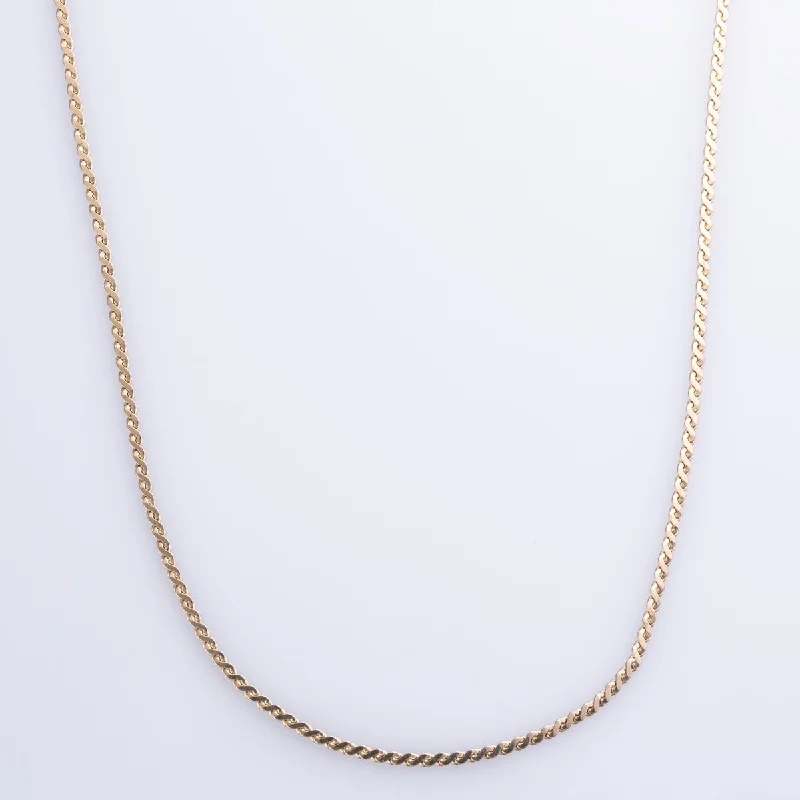 men’s engraved stainless steel bracelet 10k Yellow Gold Serpentine Chain | 19" |