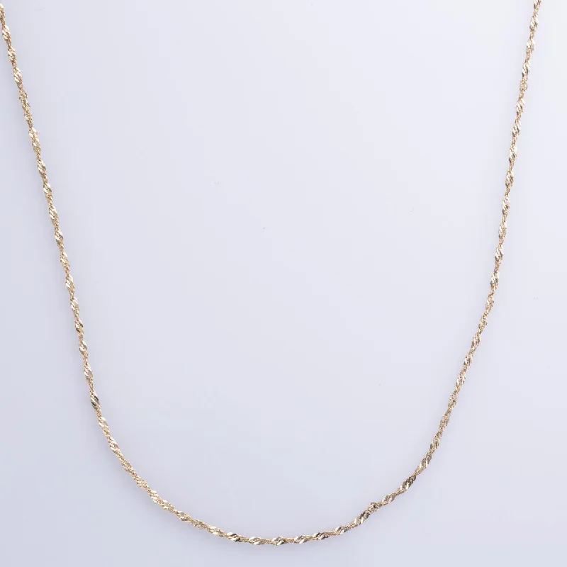 vintage-style filigree bracelet 10k Yellow Gold Singapore Chain | 26" |