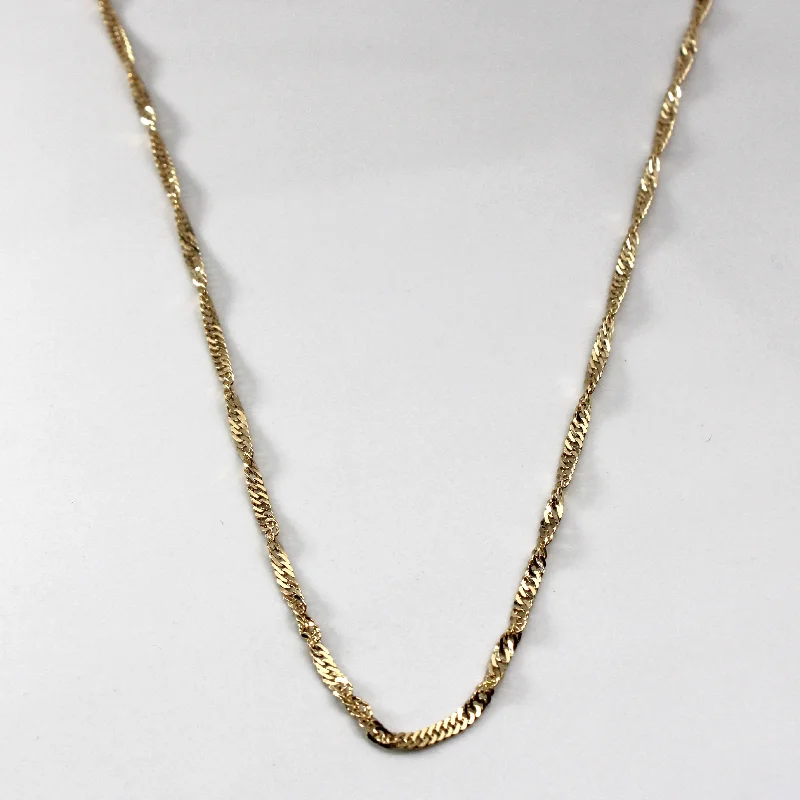 simple gold stacking rings 10k Yellow Gold Singapore Chain | 22"|