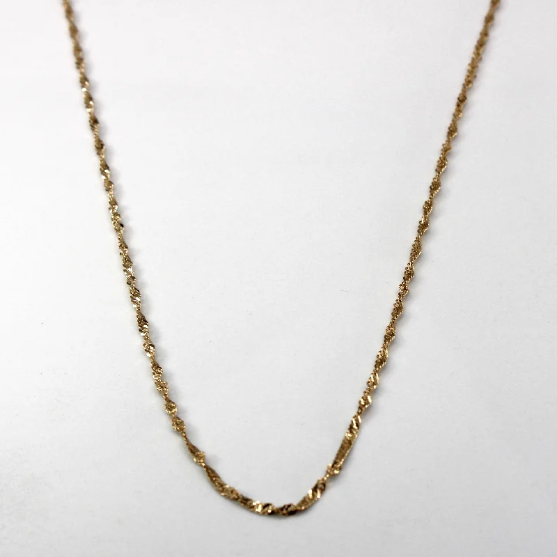 personalized zodiac birthstone necklace 10k Yellow Gold Singapore Chain | 22"|