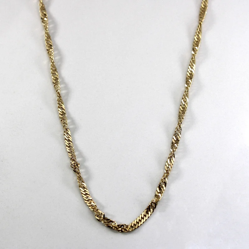 infinity loop ring rose gold 10k Yellow Gold Singapore Chain | 25"|