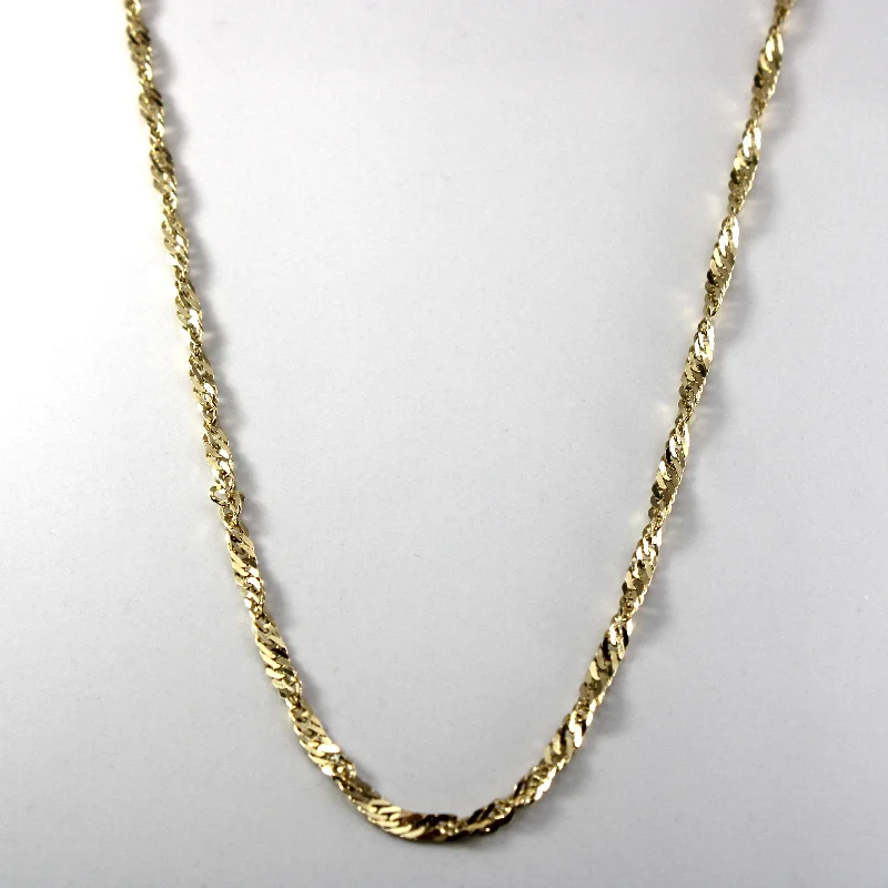 infinity knot wedding band 10k Yellow Gold Singapore Chain | 26"|