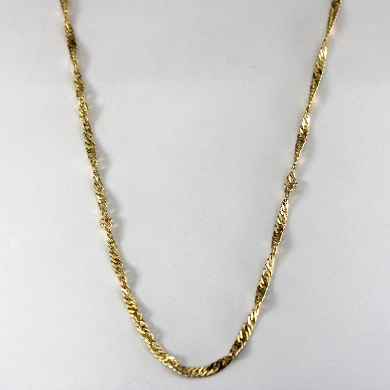 birthstone stacking rings set 10k Yellow Gold Singapore Chain | 16"|