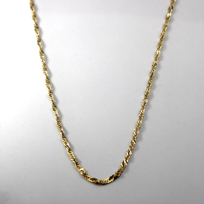 black spinel ring men 10k Yellow Gold Singapore Chain | 20"|