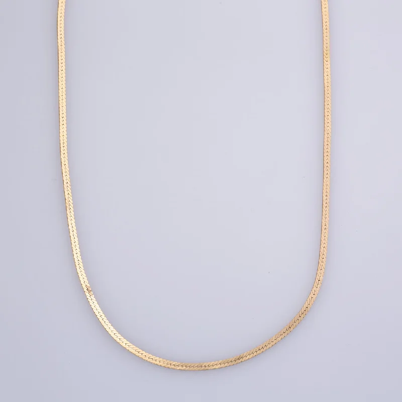 vintage art deco sapphire ring 10k Yellow Gold Snake Chain | 18" |