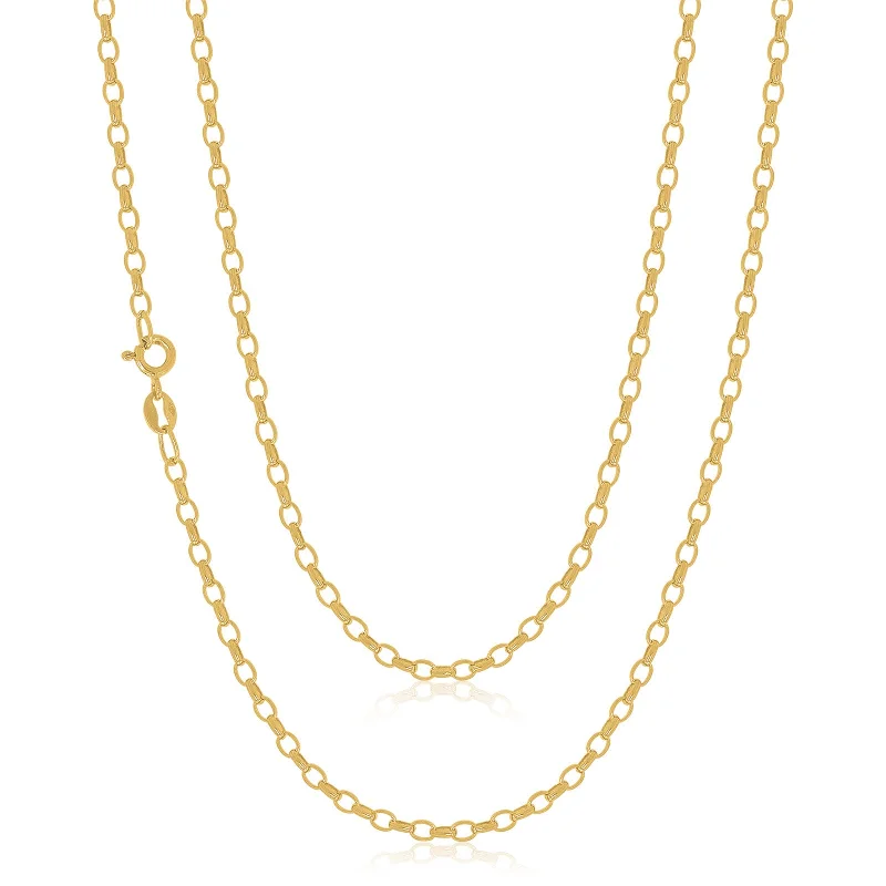 vintage-style diamond halo ring 9ct Yellow Gold 60cm Oval Belcher Chain