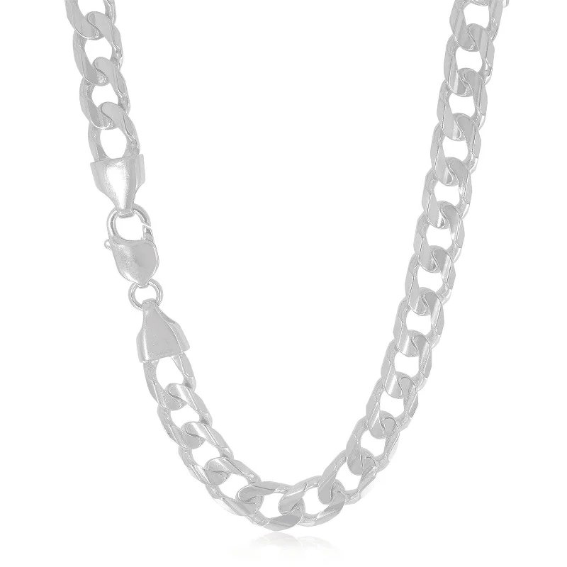 vintage diamond drop necklace Sterling Silver 55cm Curb Chain