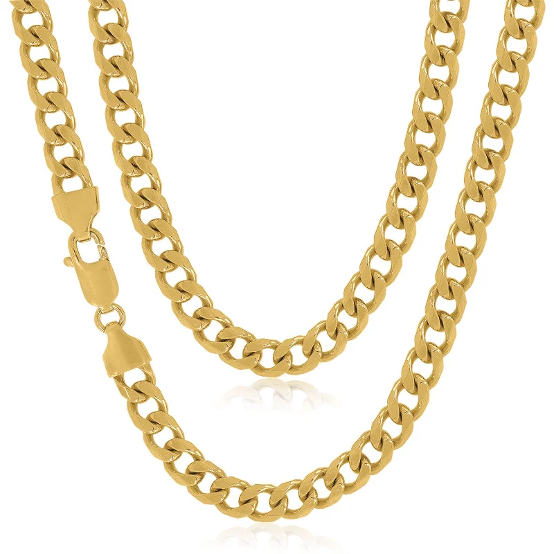 handmade beaded stretch bracelet 9ct Yellow Gold 55cm Curb Chain