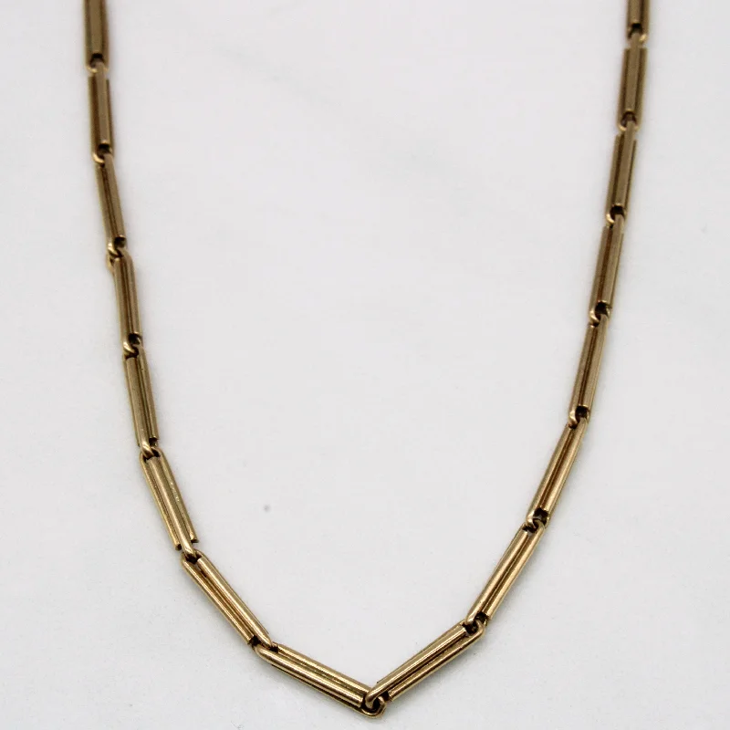 minimalist silver stacking bangles 12k Yellow Gold Bar Chain | 16" |