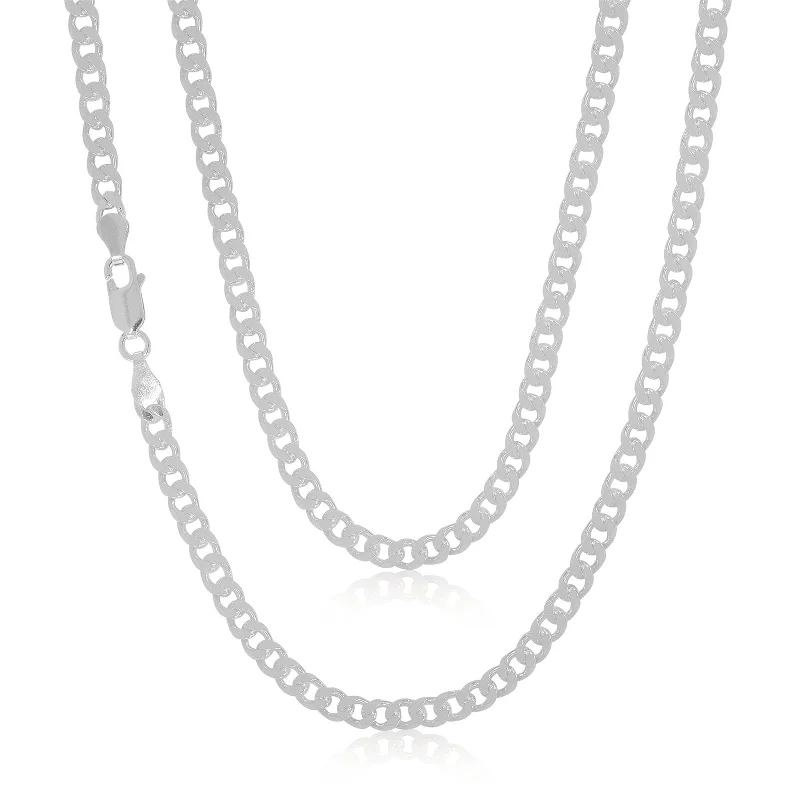natural jade ring Sterling Silver 55cm Curb Chain