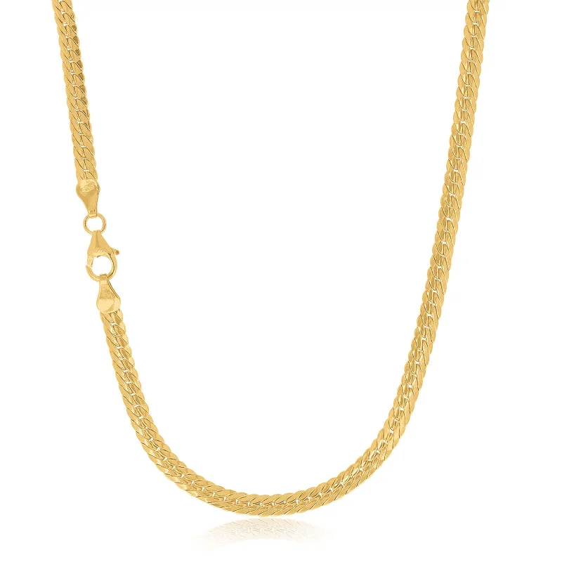 hammered copper wedding band 9ct Yellow Gold Silver Filled 45cm Herringbone Chain