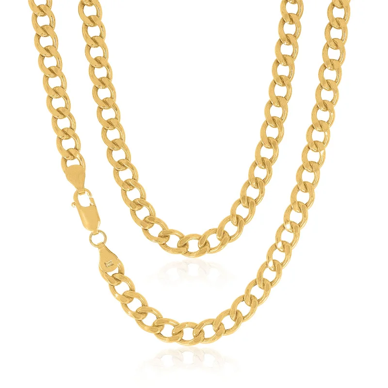 unique crystal bar necklace 9ct Yellow Gold Silver Filled 55cm Curb Chain