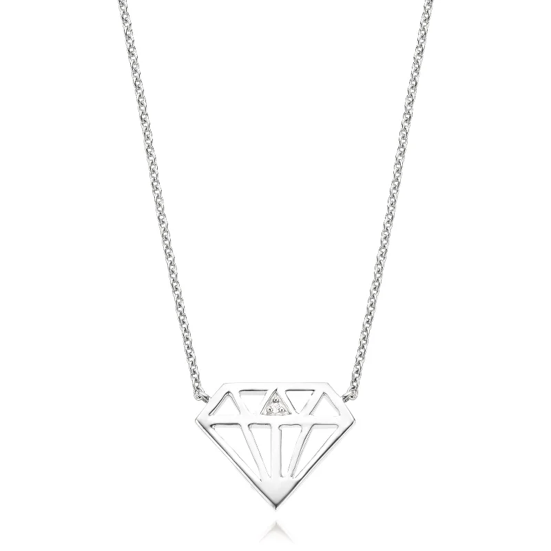 men’s silver ring with onyx Sterling Silver Round Brilliant Cut Diamond Set Diamond Necklace