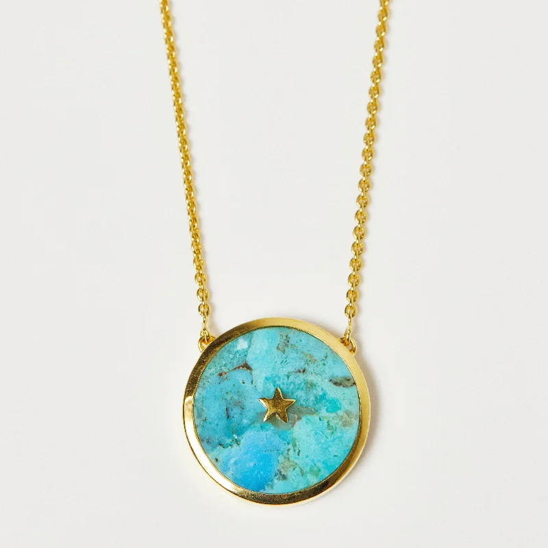 handcrafted opal inlay ring Night Sky Turquoise Necklace