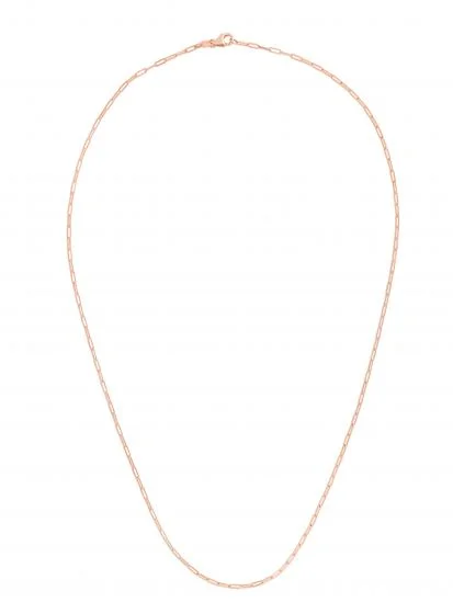 14k Rose Gold 1.5mm Polished Paperclip Chain Necklace