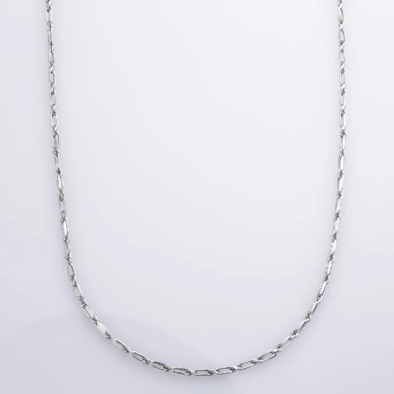 oval blue sapphire ring 14k White Gold Link Chain | 18" |