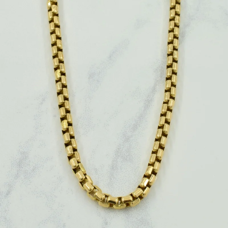 men’s tungsten wedding ring 14k Yellow Gold Box Chain | 25" |