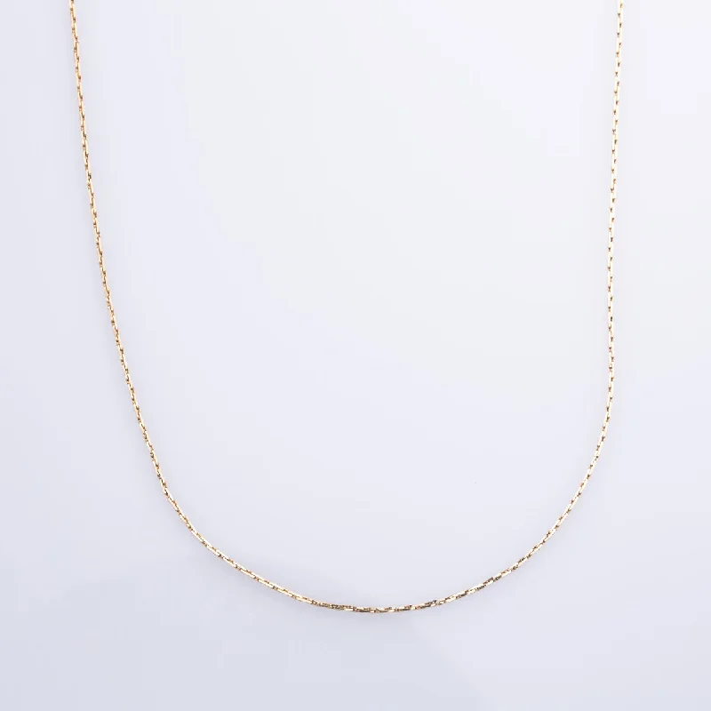 handmade raw stone engagement ring 14k Yellow Gold Cable Chain | 16" |