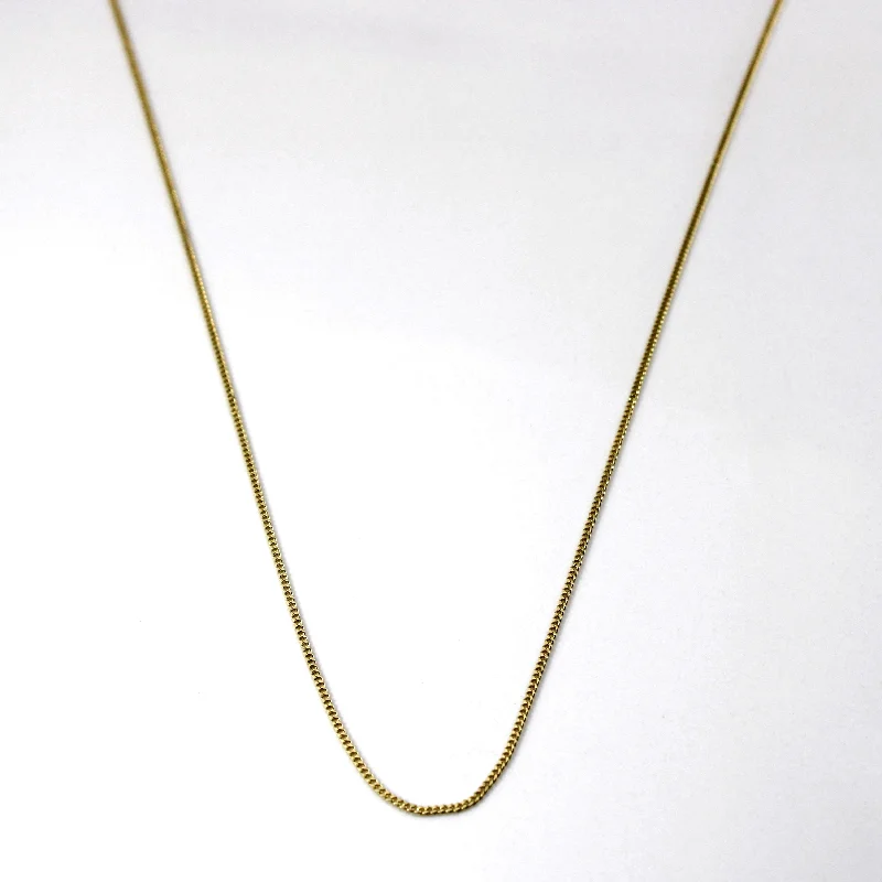 star-shaped cartilage stud earrings 14k Yellow Gold Cable Chain | 19"|