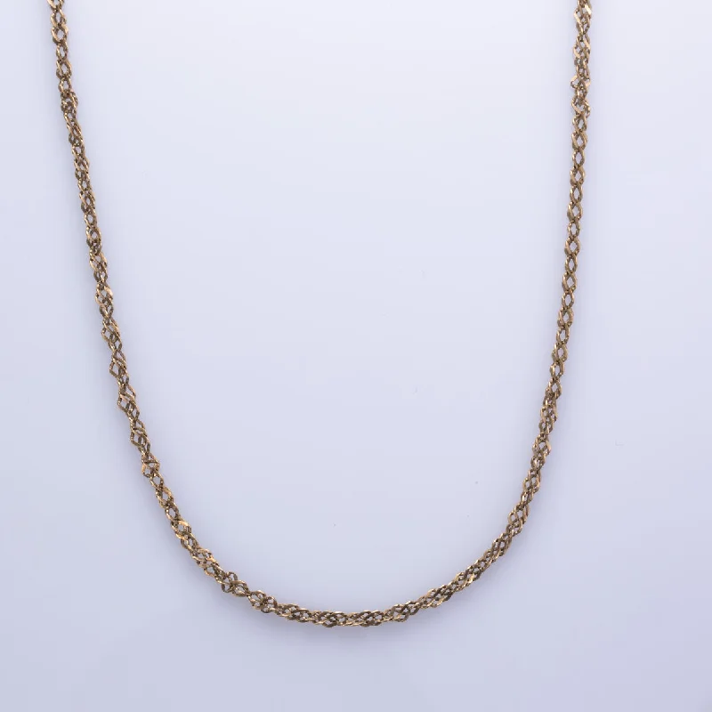 boho macrame bead anklet 14k Yellow Gold Prince of Wales Chain | 20" |