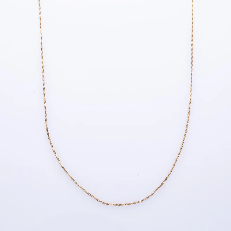 vintage-style garnet ring 14k Yellow Gold Curb Chain | 16" |
