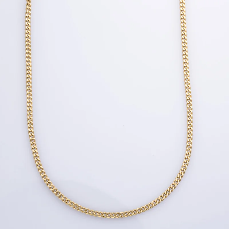 dainty chain bracelet layered 14k Yellow Gold Curb Chain | 23" |