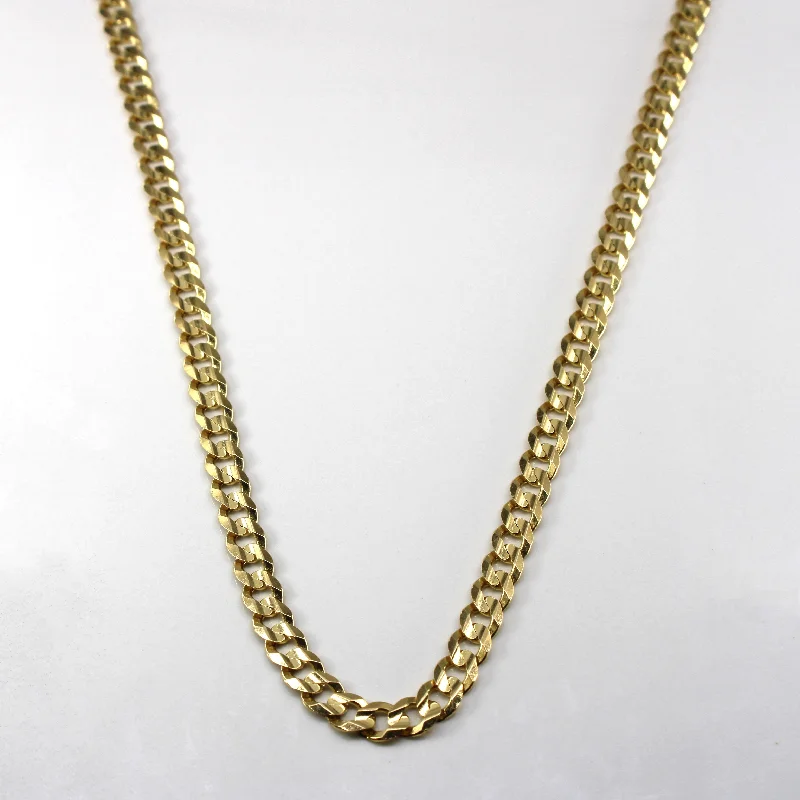 sleek black titanium ring 14k Yellow Gold Curb Link Chain | 20"|