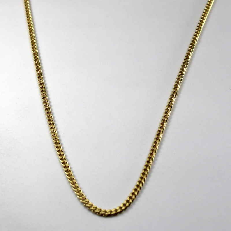 celestial moon and stars ring 14k Yellow Gold Curb Link Chain | 22"|