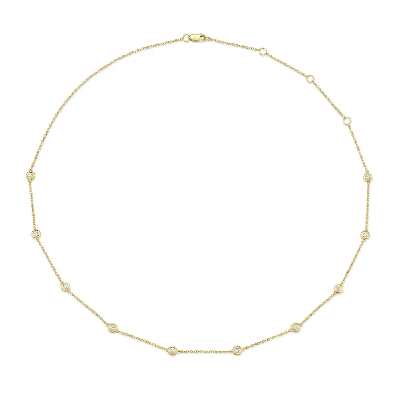 14K Yellow Gold Diamonds By The Yard Chain