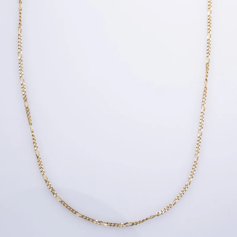 raw amethyst ring silver 14k Yellow Gold Figaro Chain | 21" |