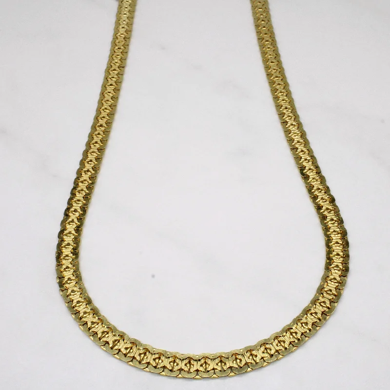 infinity knot wedding band 14k Yellow Gold Flat Link Chain | 17" |
