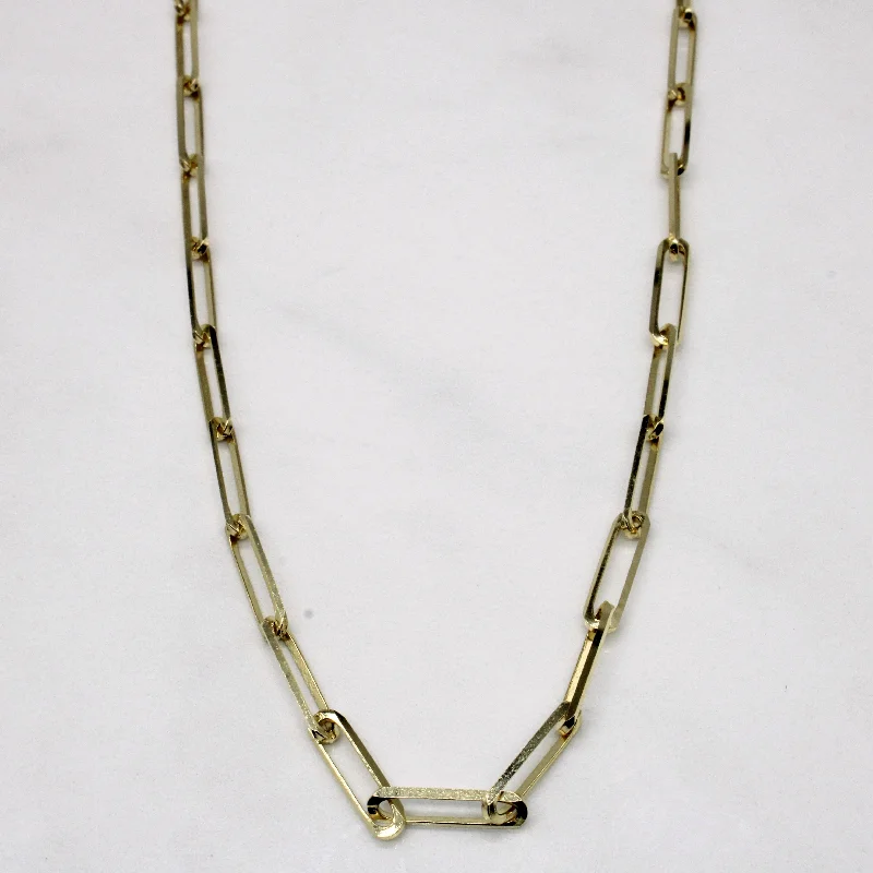 boho macrame bead anklet 14k Yellow Gold Paperclip Chain | 18" |