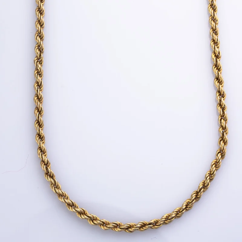 sterling silver toe ring set 14k Yellow Gold Rope Chain | 26" |