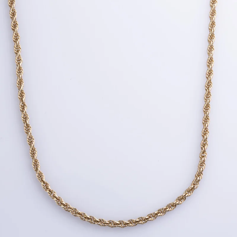 freshwater pearl drop earrings 14k Yellow Gold Rope Chain | 16" |