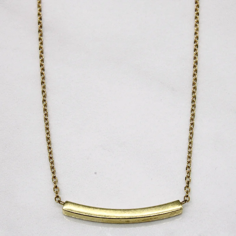 modern hexagon stud earrings 14k Yellow Gold Scoop Pendant Necklace | 18" |